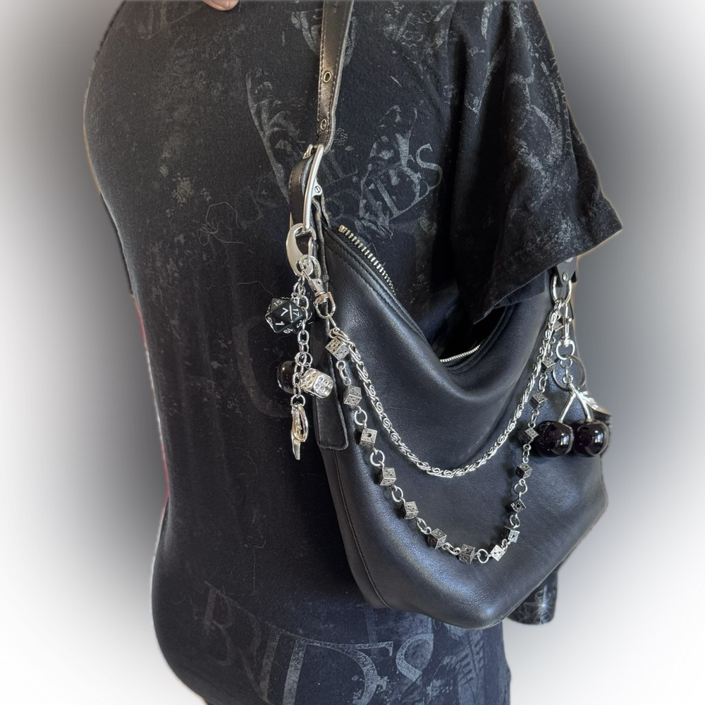 Vintage Black Leather Coach Legacy Hobo Shoulder Bag - Picture 2 of 10